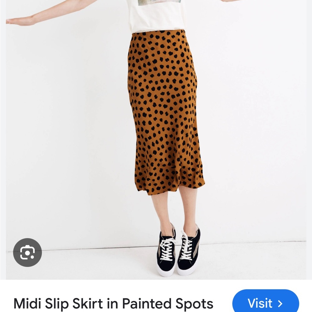 Madewell Polka Dot Midi Skirt, size 4.